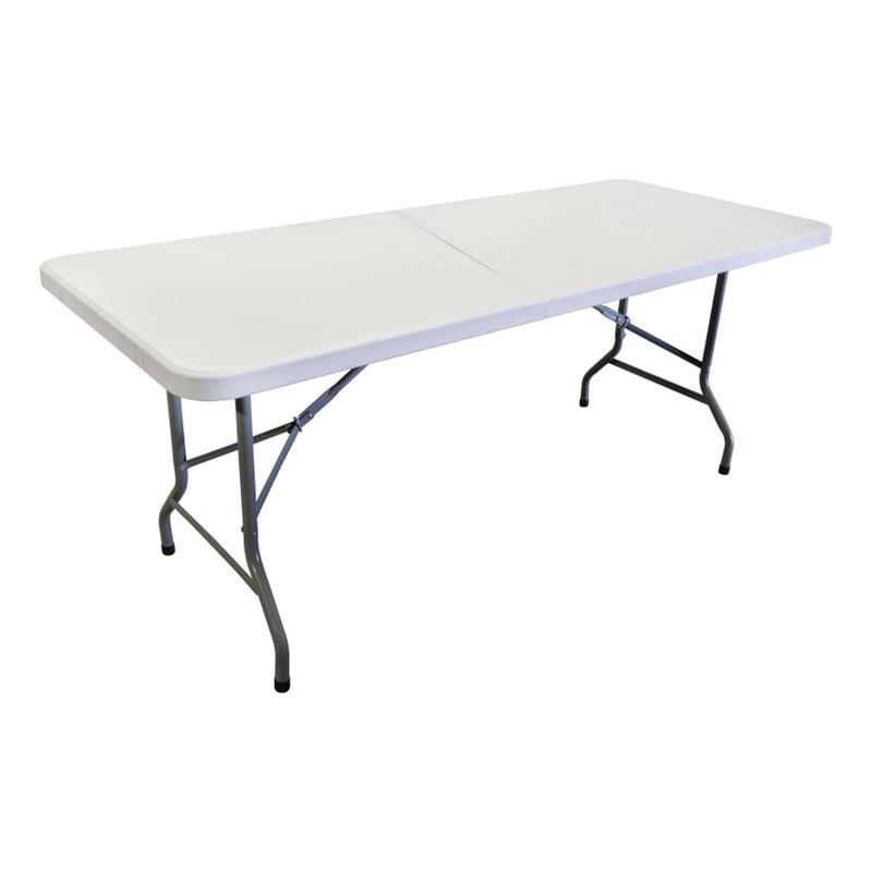 Folding Canteen Table; Plastic Top 1800 x 600mm