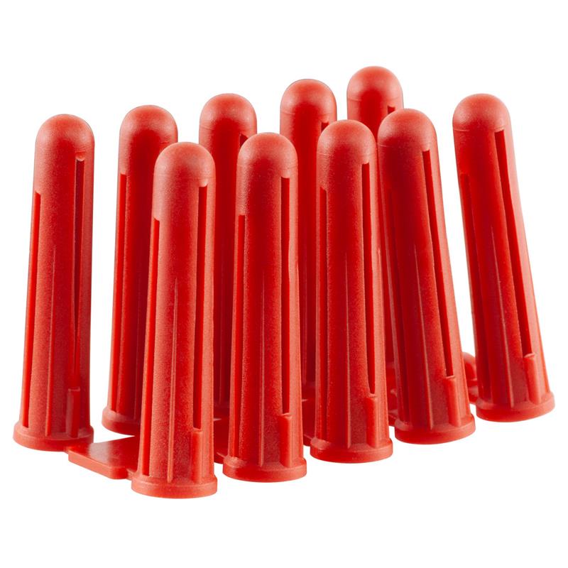 Red Plastic Plugs 32mm per 100