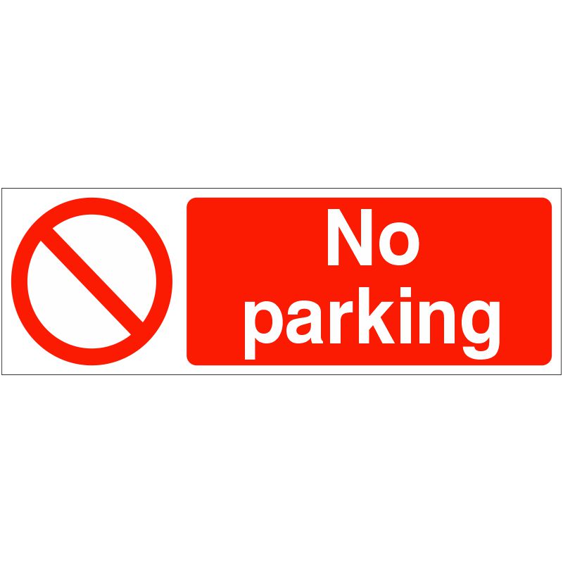 PVC Sign 600x200mm No Parking
