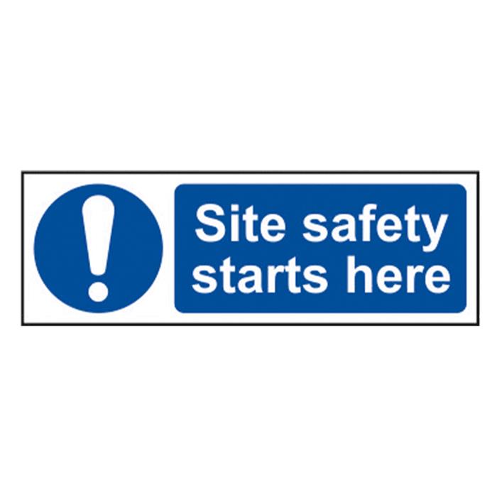 PVC Sign 600x200mm Site Safety Starts Here