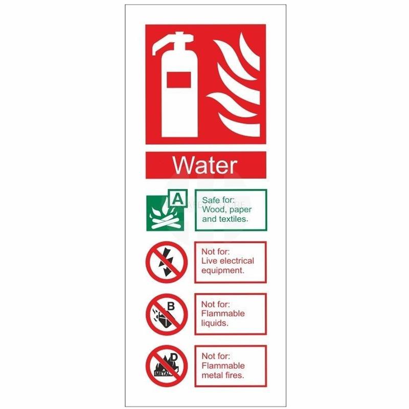 Fire Extinguisher ID Sticker Water Self-Adhesive