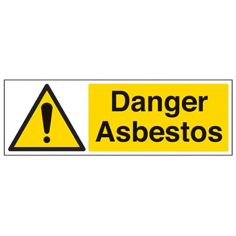 PVC Sign 600 x 200mm Danger Asbestos