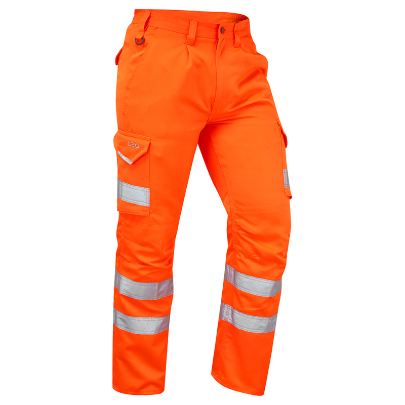 Polycotton Cargo Trousers Orange 30R EN ISO 20471 Class 1; RIS-3279