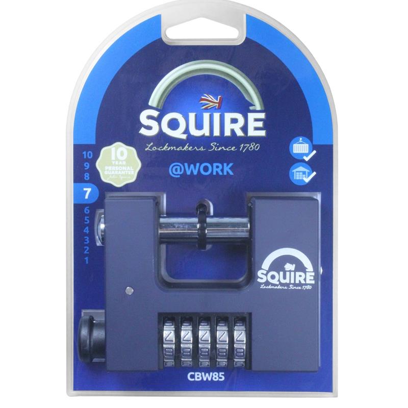 Squire CBW85 83mm Hi-Security Shutter Combination Padlock